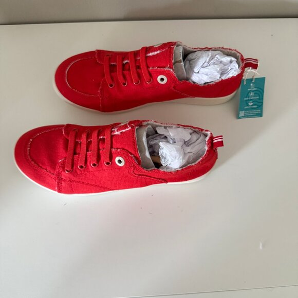 New in Box Vionic PISMO6018M Pismo RED Canvas 8 M - Picture 3 of 7